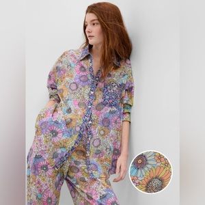 GAP Multicolor Floral Button-Up Top